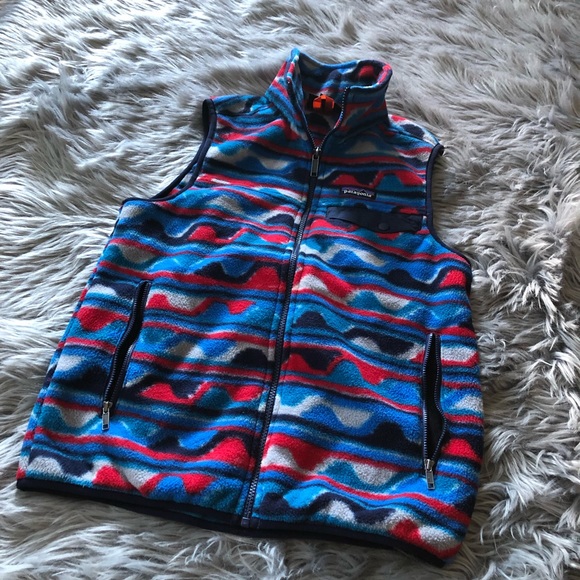 Patagonia Jackets & Blazers - Patagonia synchilla Button vest crazy print Sz xs